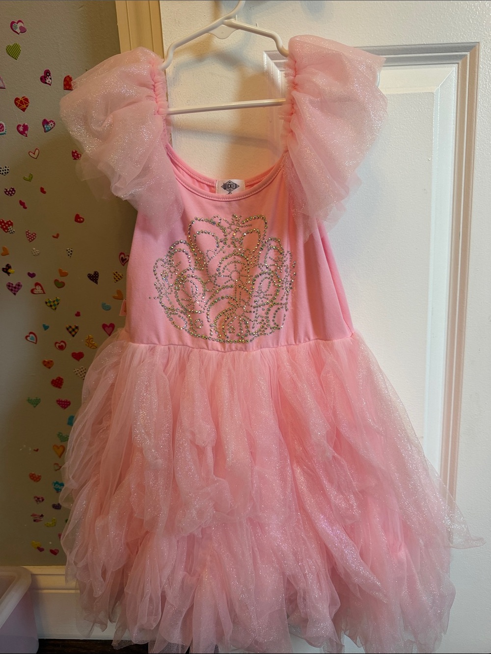 Lola + The Boys x Wicked Pink Sparkle Tulle Princess Dress